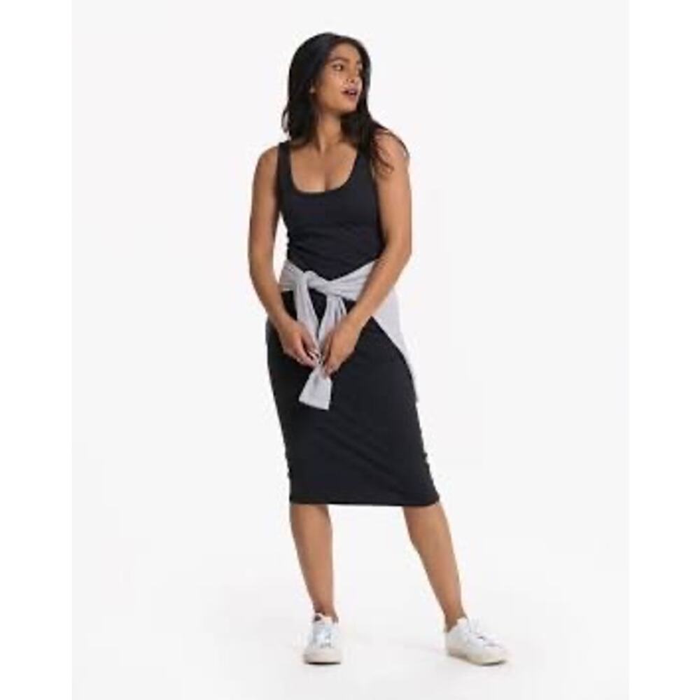 Vuori Black Midi Tank Dress